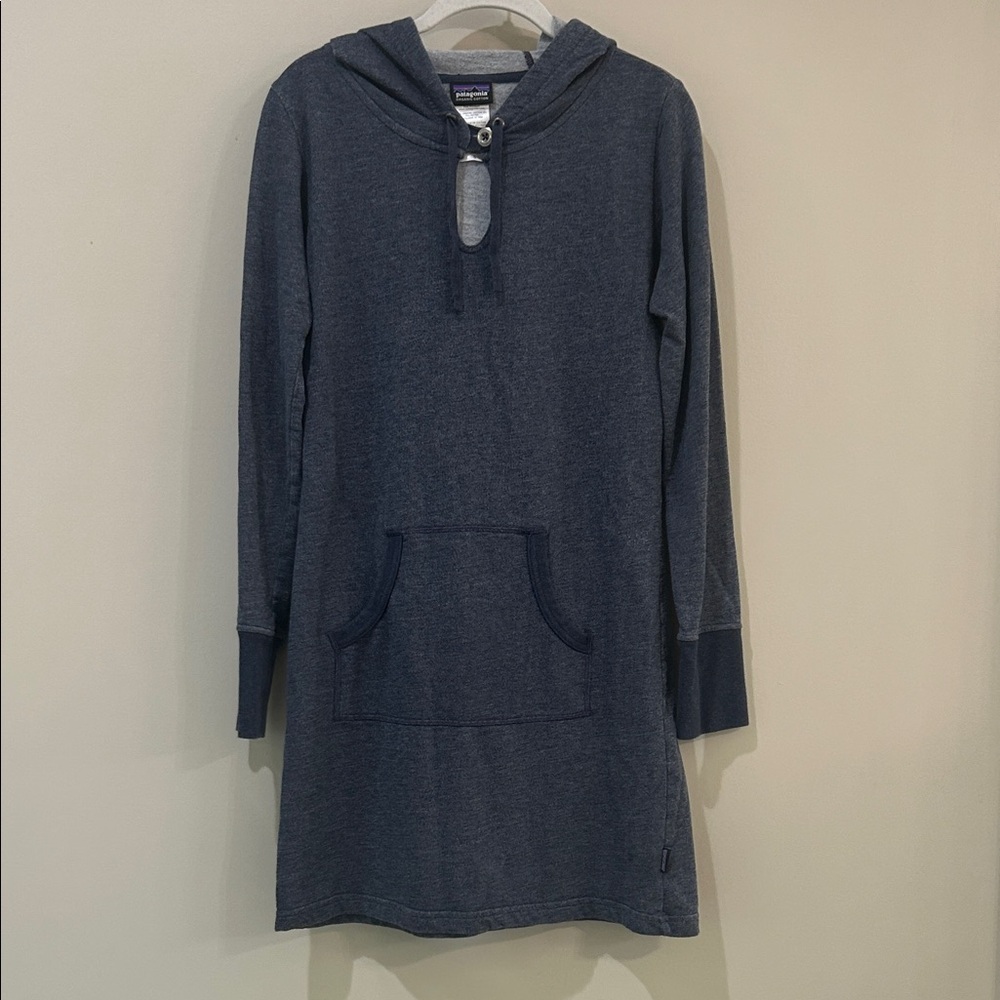 Patagonia Navy Blue Hooded Dress